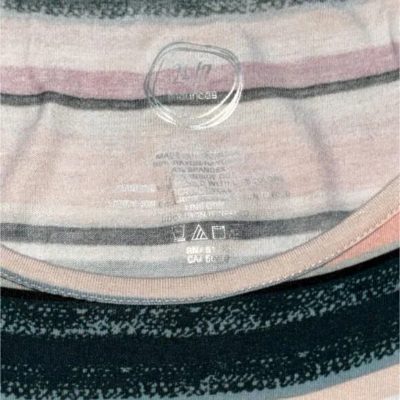 Maurices 24/7 Womens Multicolor Striped Sleeveless Shirt-L-GUC - Picture 3 of 4